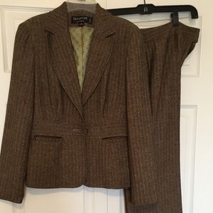 Brown tweed suit